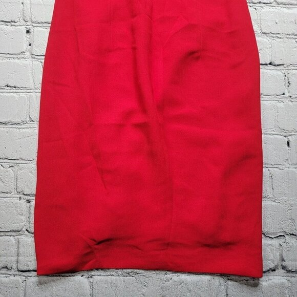 Vintage Andrea Polizzi For Rex Lester Red Sleeveless Dress Size 8 - Picture 3 of 12